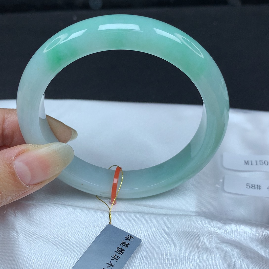 翡翠未镶嵌手镯57-59圈007-性价比超高