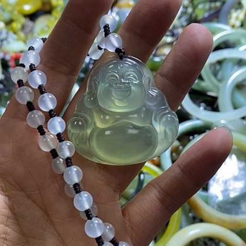 岫玉颈饰未镶嵌挂件