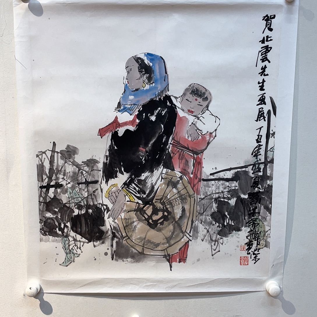 国画把门放了个小哥哥