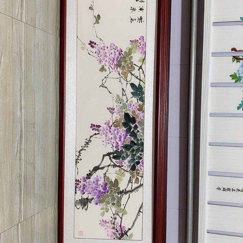 【闪购商品】国画书画作品带框165×50
