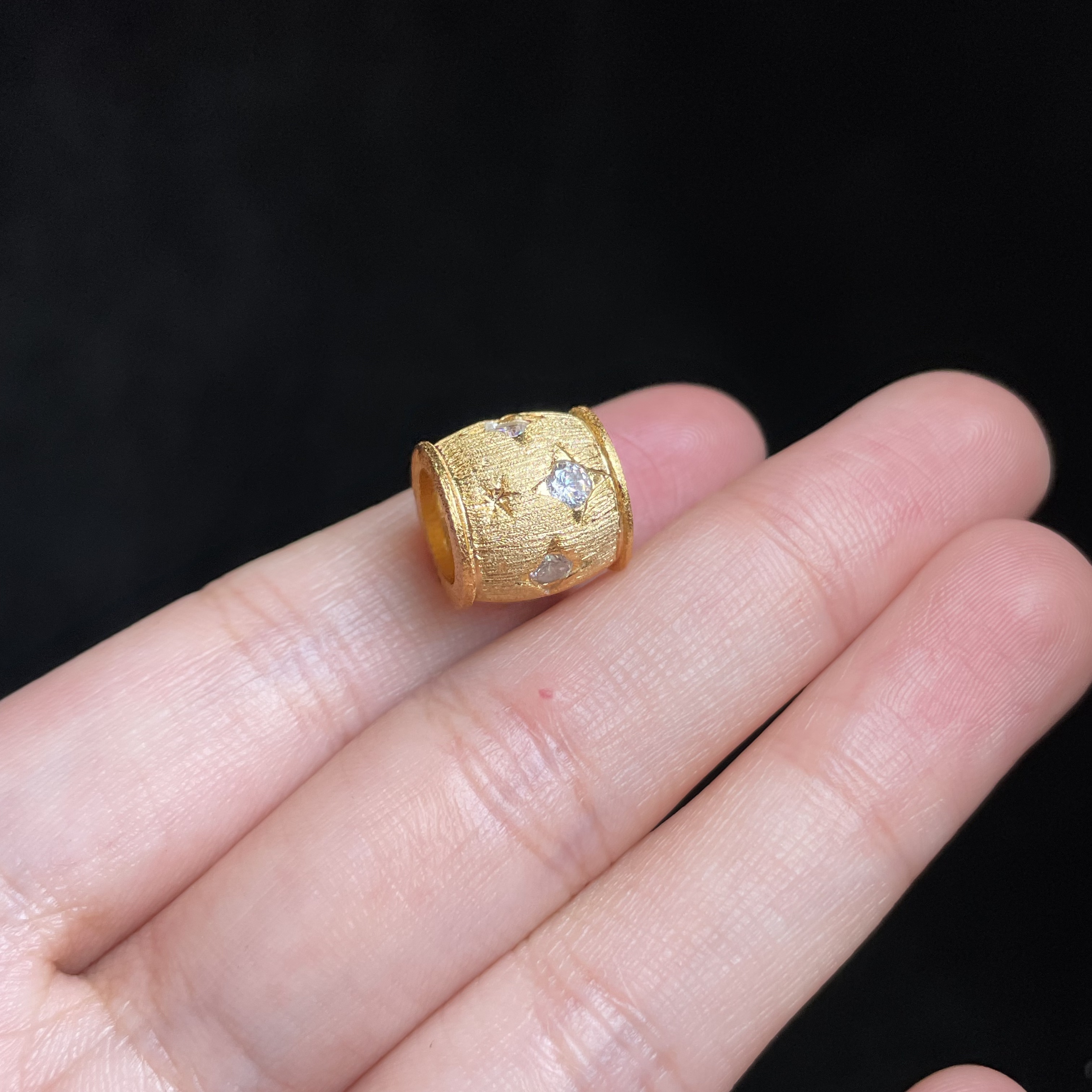 足银银制品 L【玉氏珠宝】足银发财筒珠吊坠  CAN3110060