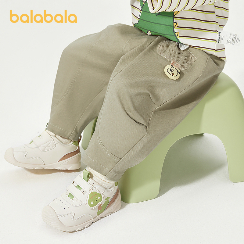 巴拉巴拉童装裤子婴儿长裤男童运动裤2025新款时尚潮