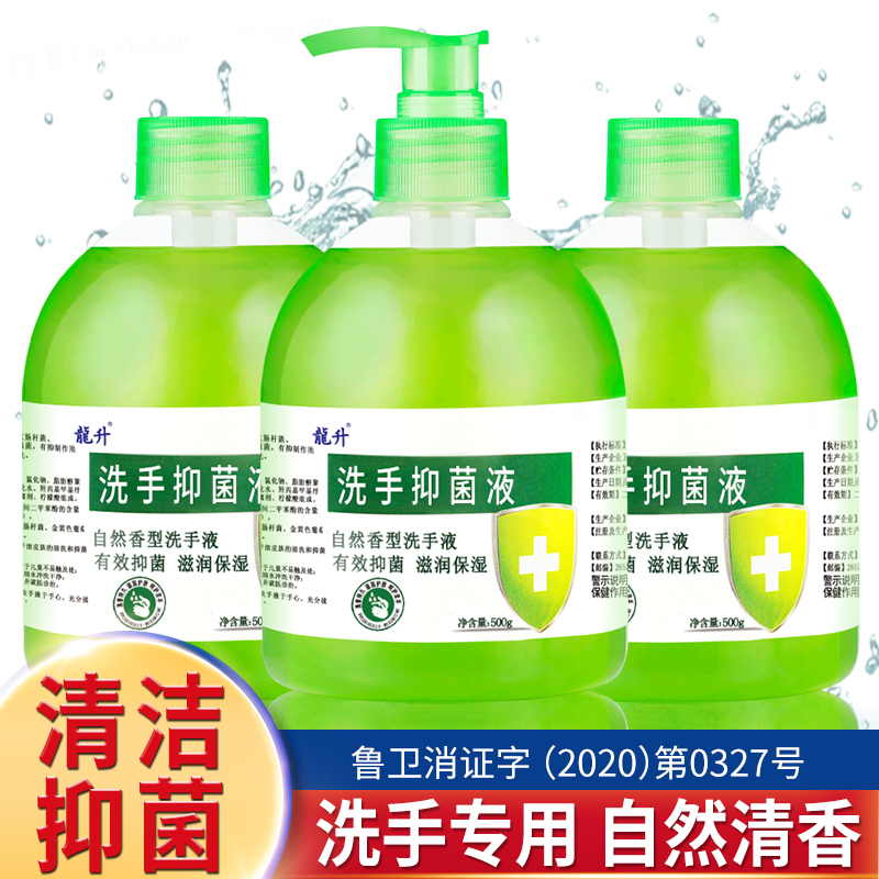 【拍一发三】龍升抑菌洗手液滋润清洁保湿清香型儿童通用瓶装家用