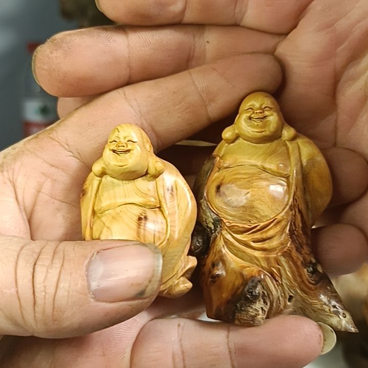 林***肆柏木（崖柏）太行崖柏笑佛手把件