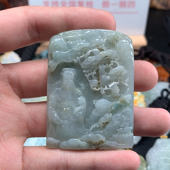 翡翠未镶嵌颈饰天然保真a货