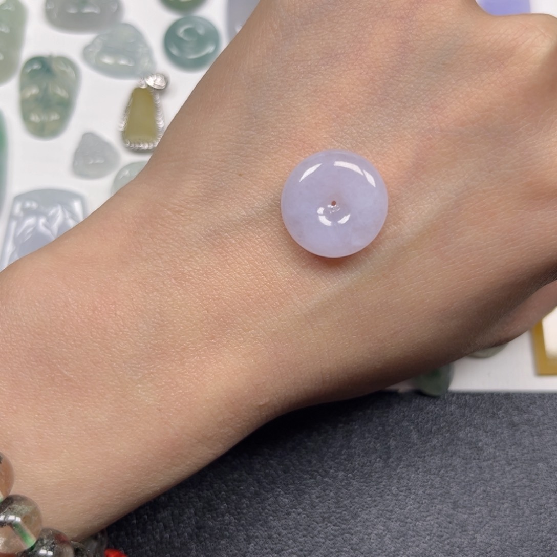 翡翠颈饰未镶嵌冰紫小肉扣