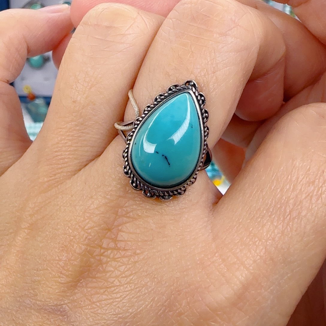 绿松石银S925镶嵌颈饰