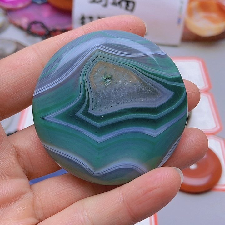 【闪购商品】玛瑙/玉髓珠宝半成品未镶嵌蓝****阁