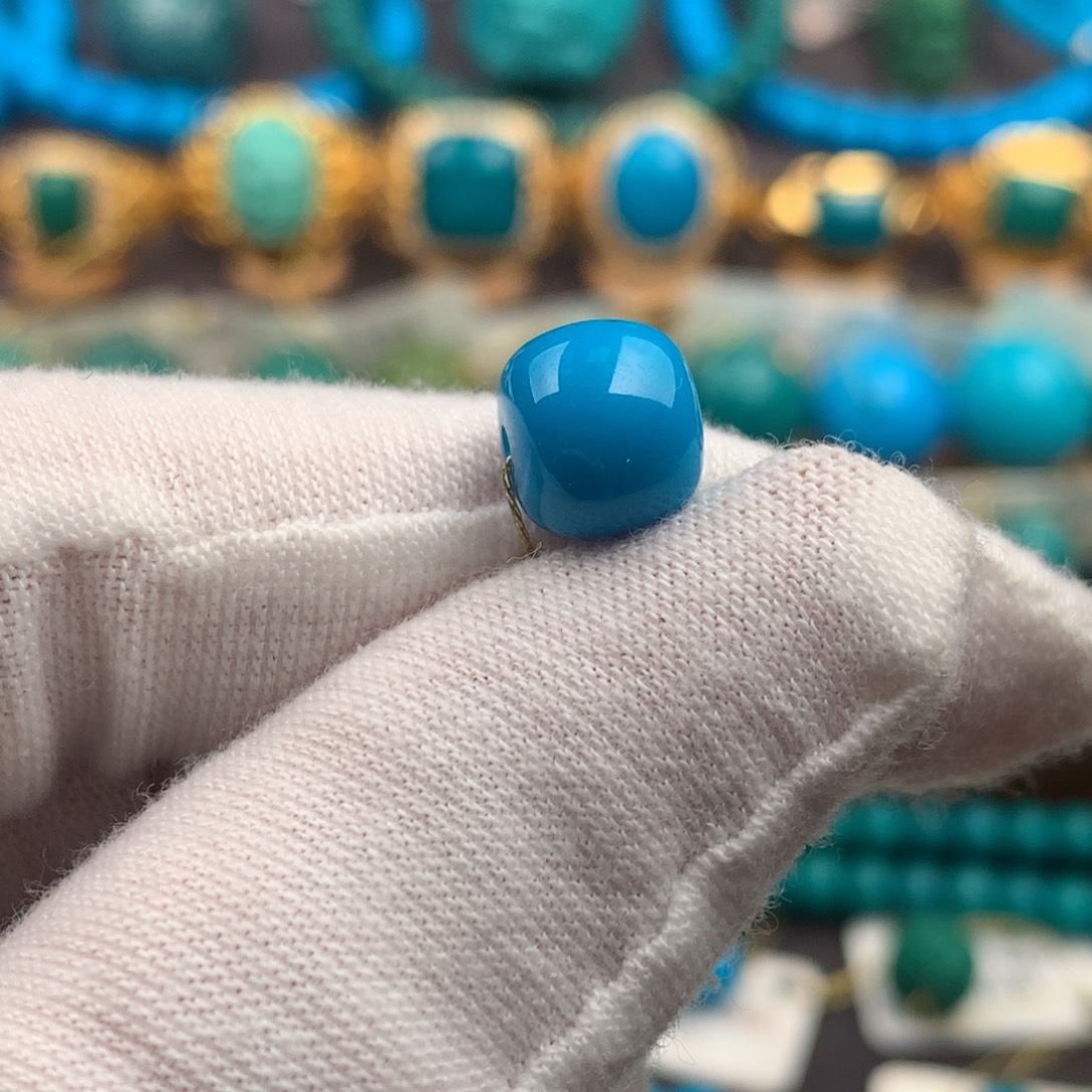 绿松石未镶嵌发饰8*8mm