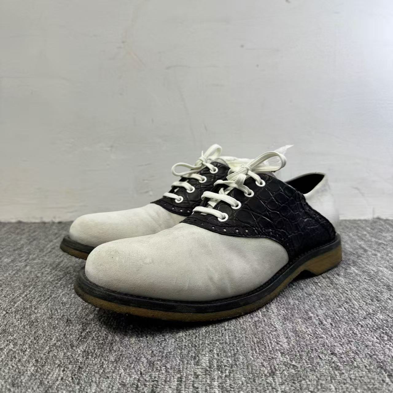 95新 BOTTEGA VENETA/葆蝶家 鳄鱼拼接 德比鞋/44码/编码18609