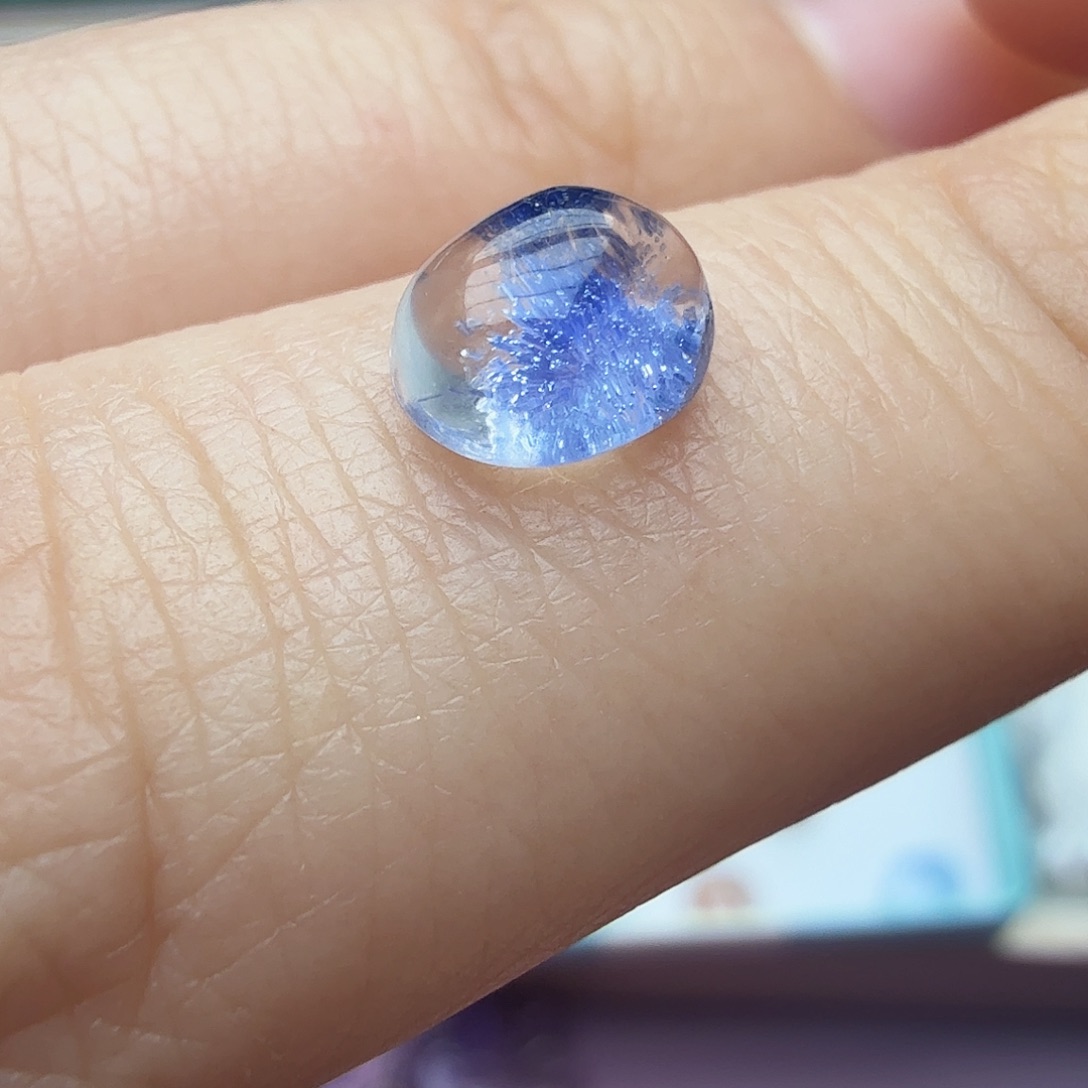 未镶嵌水晶珠宝半成品蓝线石