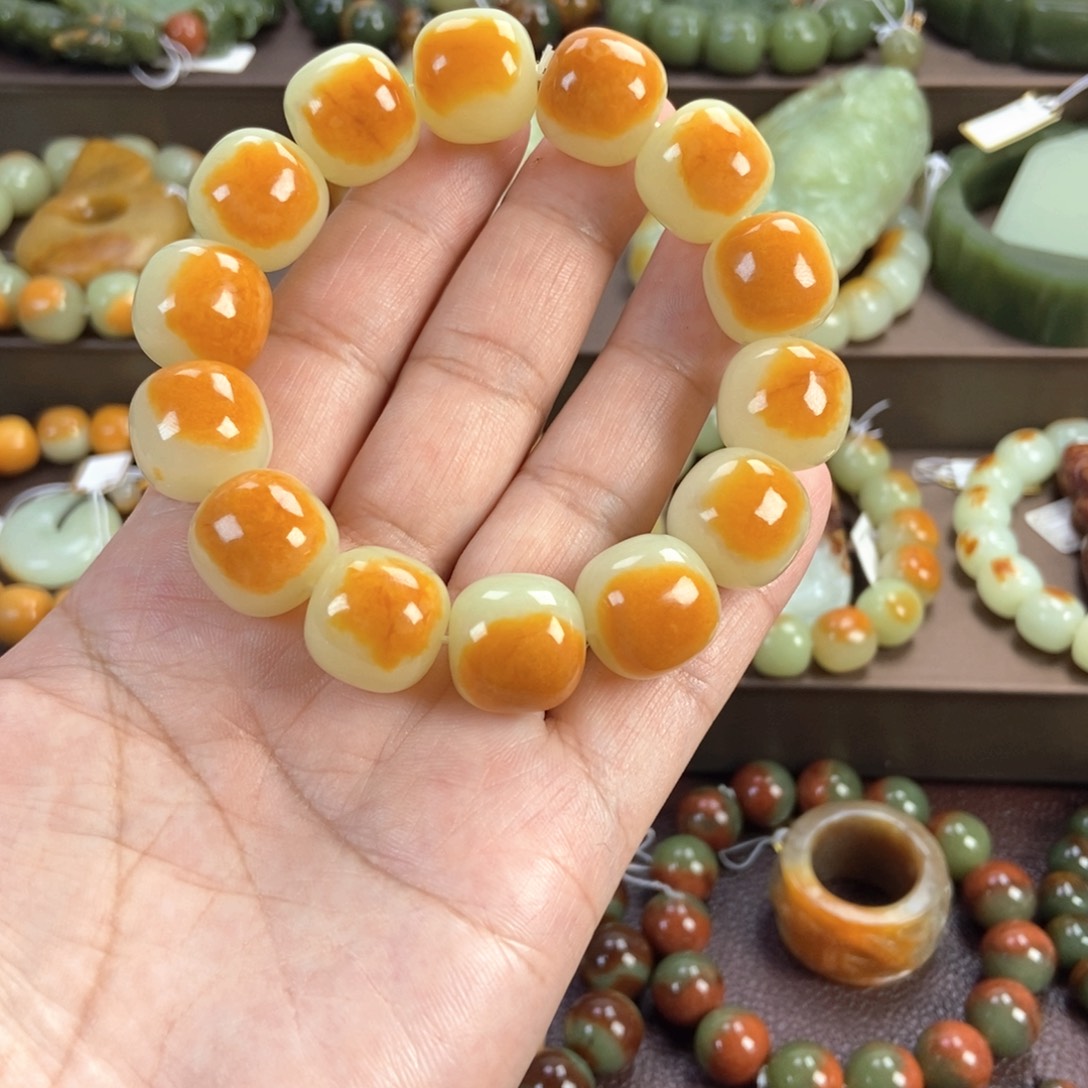 海***飛手链未镶嵌透闪石质玉