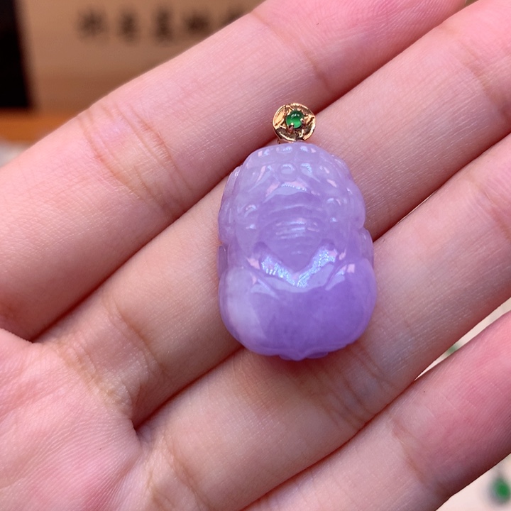 翡翠18K金镶嵌颈饰翡翠