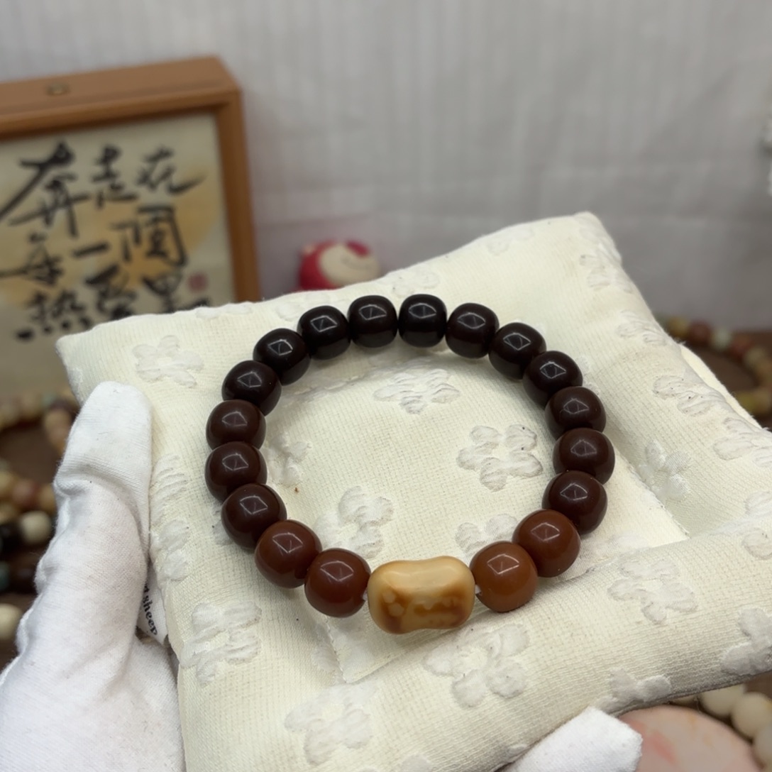 菩提根/象牙果吊坠13干磨糖油098