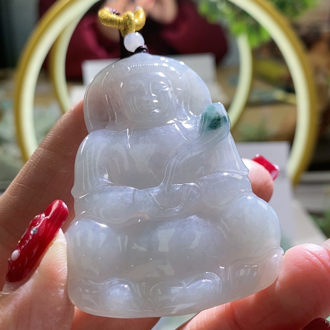 【闪购商品】翡翠颈饰未镶嵌观音