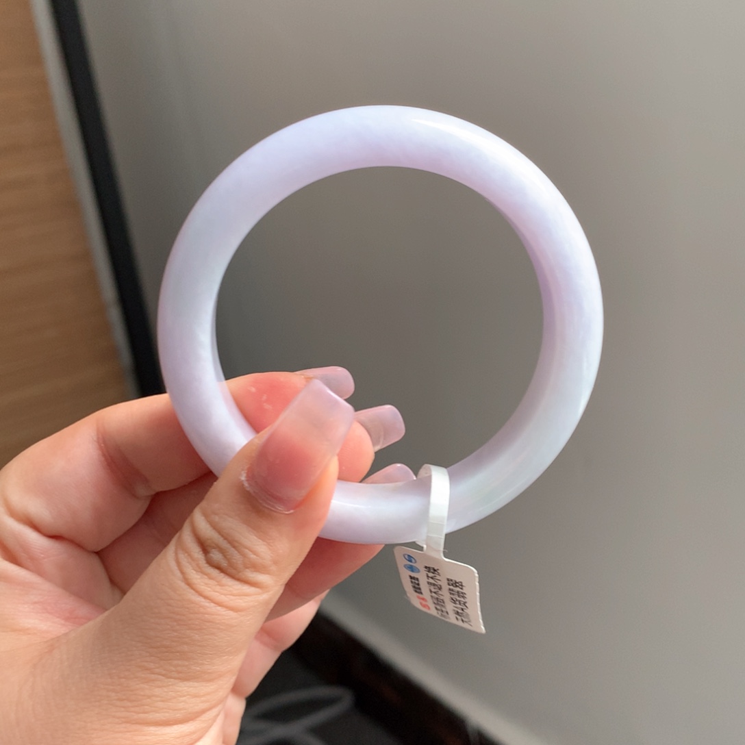 翡翠手镯未镶嵌26 57紫罗兰正圈