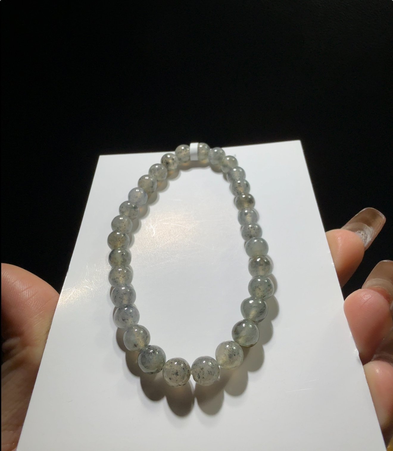 天然缅甸翡翠a货黑冰乌鸡手串