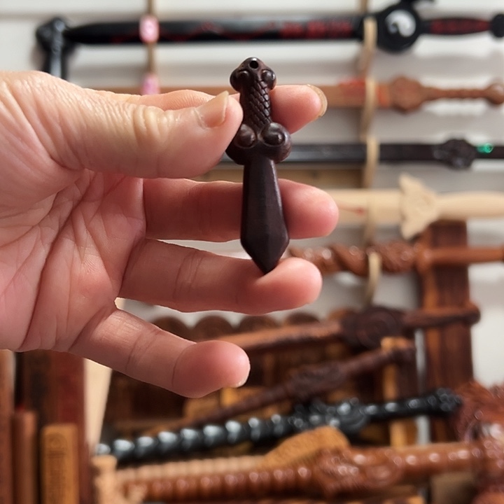 —***期桃木6厘米祥云小剑雷纹