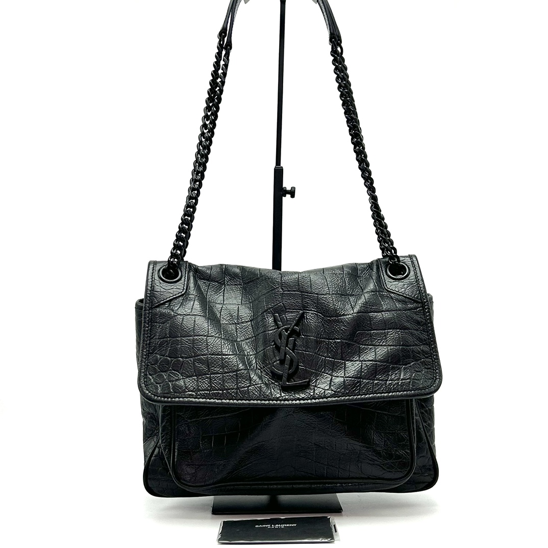 95新 YSL/圣罗兰 压纹niki中号单肩斜挎包 31644