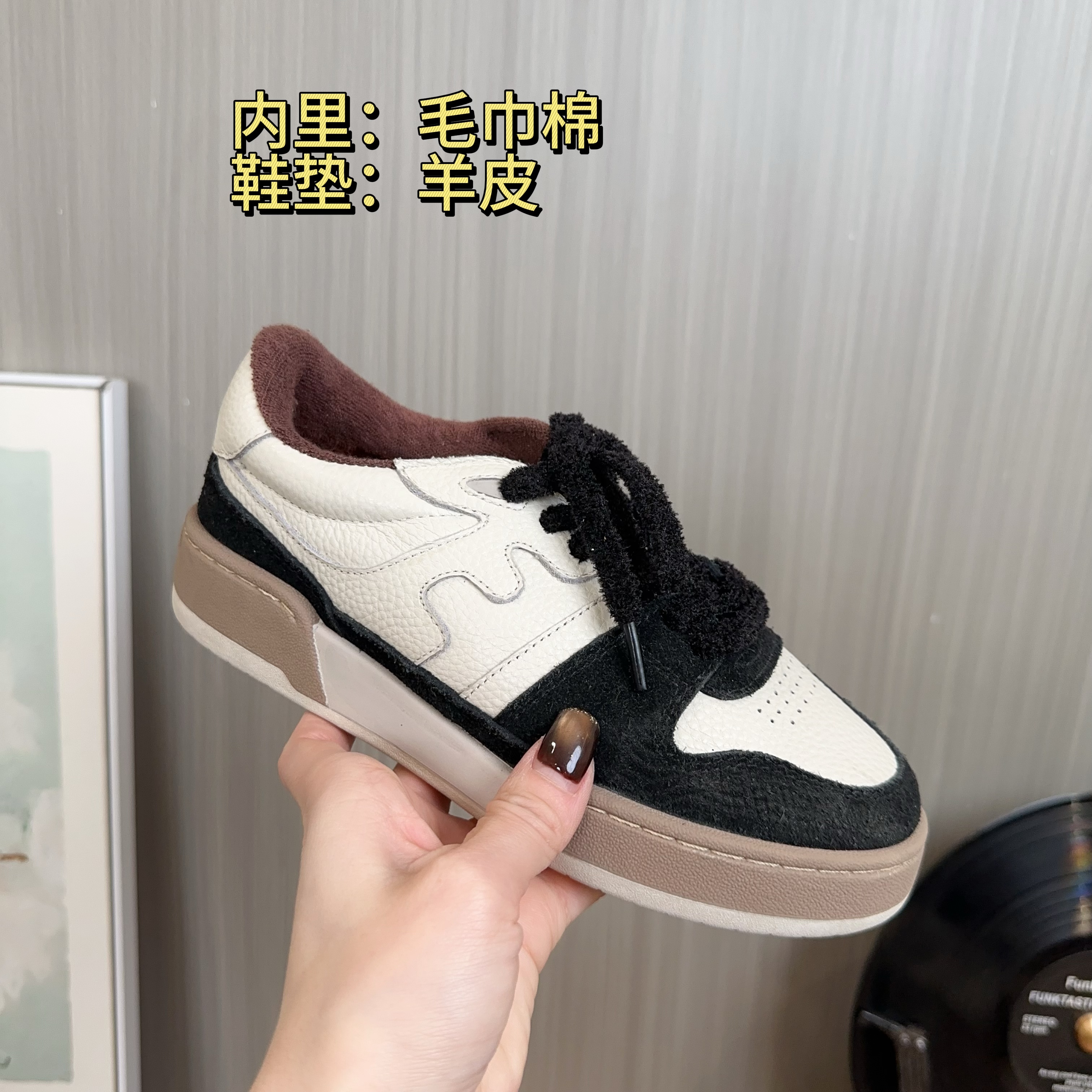 经典款 头层牛皮 熊猫鞋  