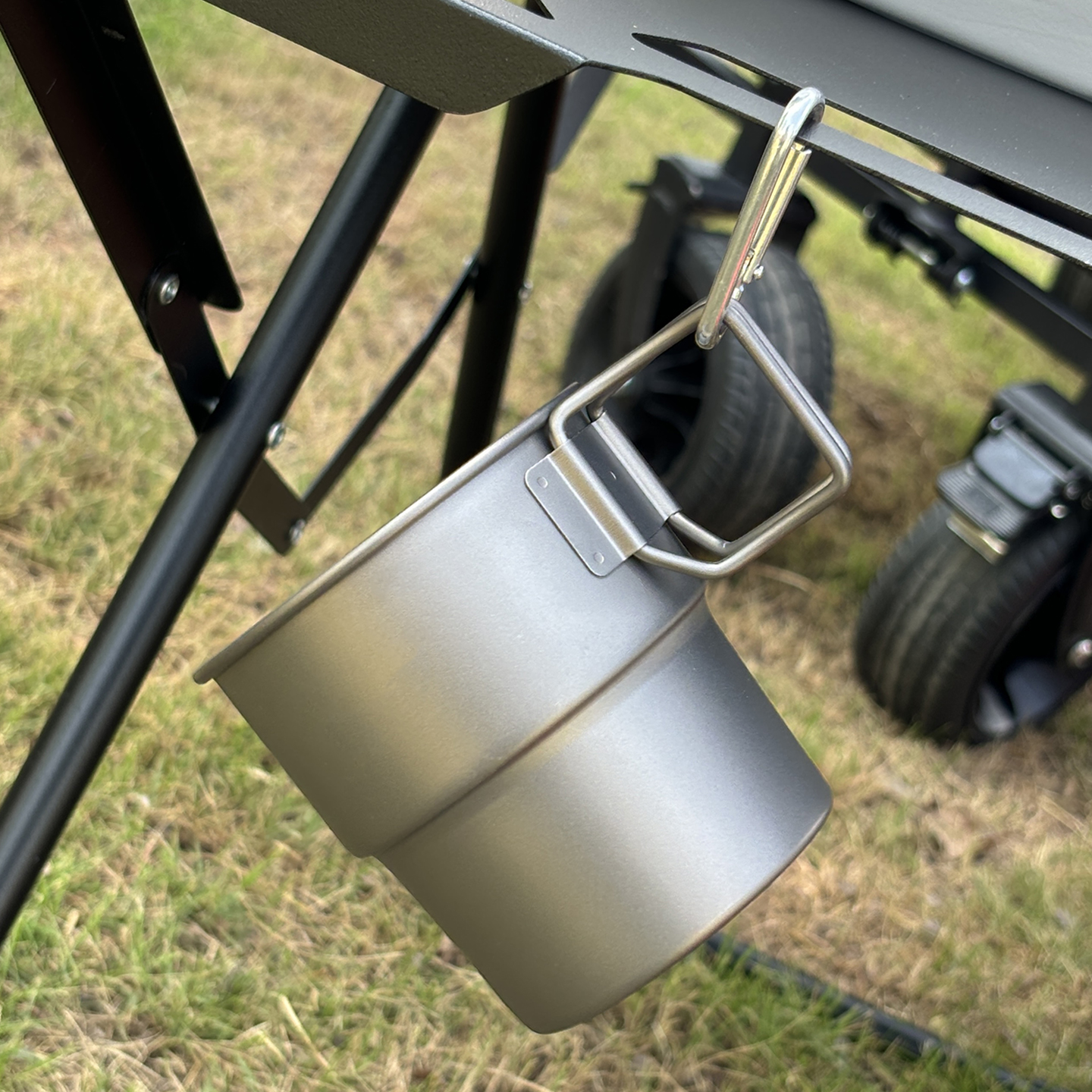 纯钛露营杯子户外登山咖啡杯可堆叠钛水杯300ml野营茶杯