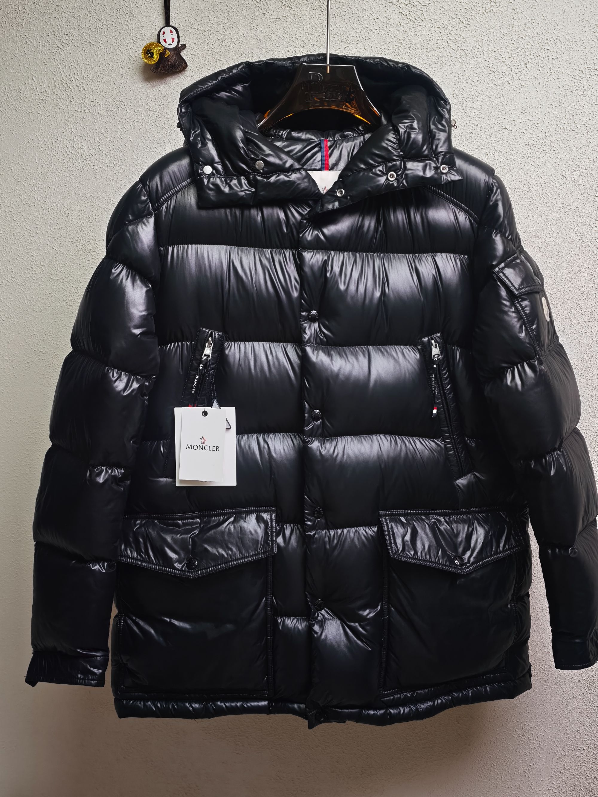 99新 MONCLER Chiablese时尚连帽亮面鹅绒羽绒服3码/259293 