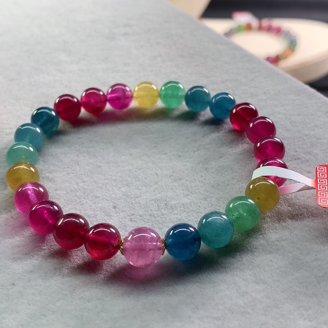 【闪购商品】碧玺手链未镶嵌碧玺糖果色单圈7.8