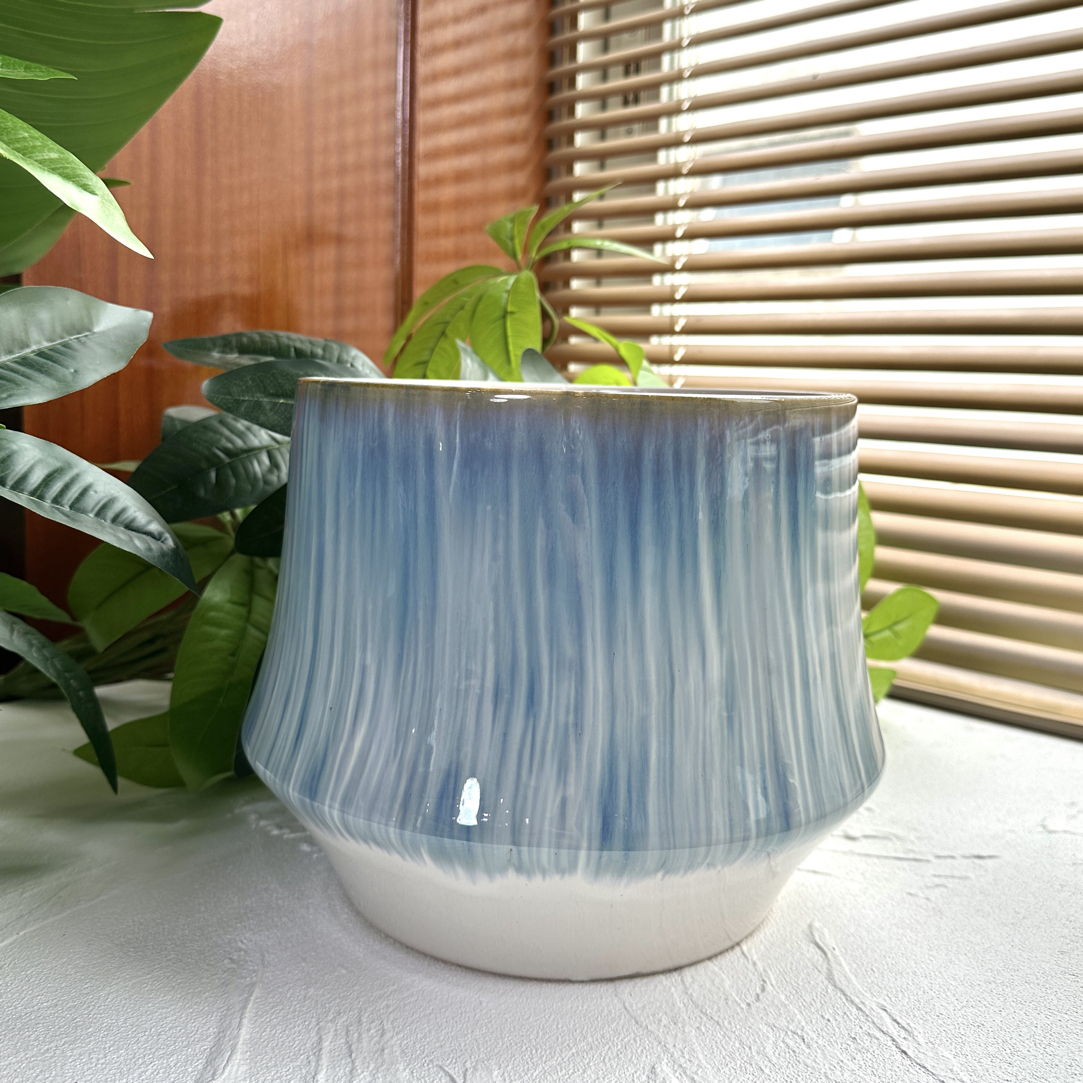 C039口22高20.5简约透气花盆创意个性蝴蝶兰君子兰绿植专用花盆