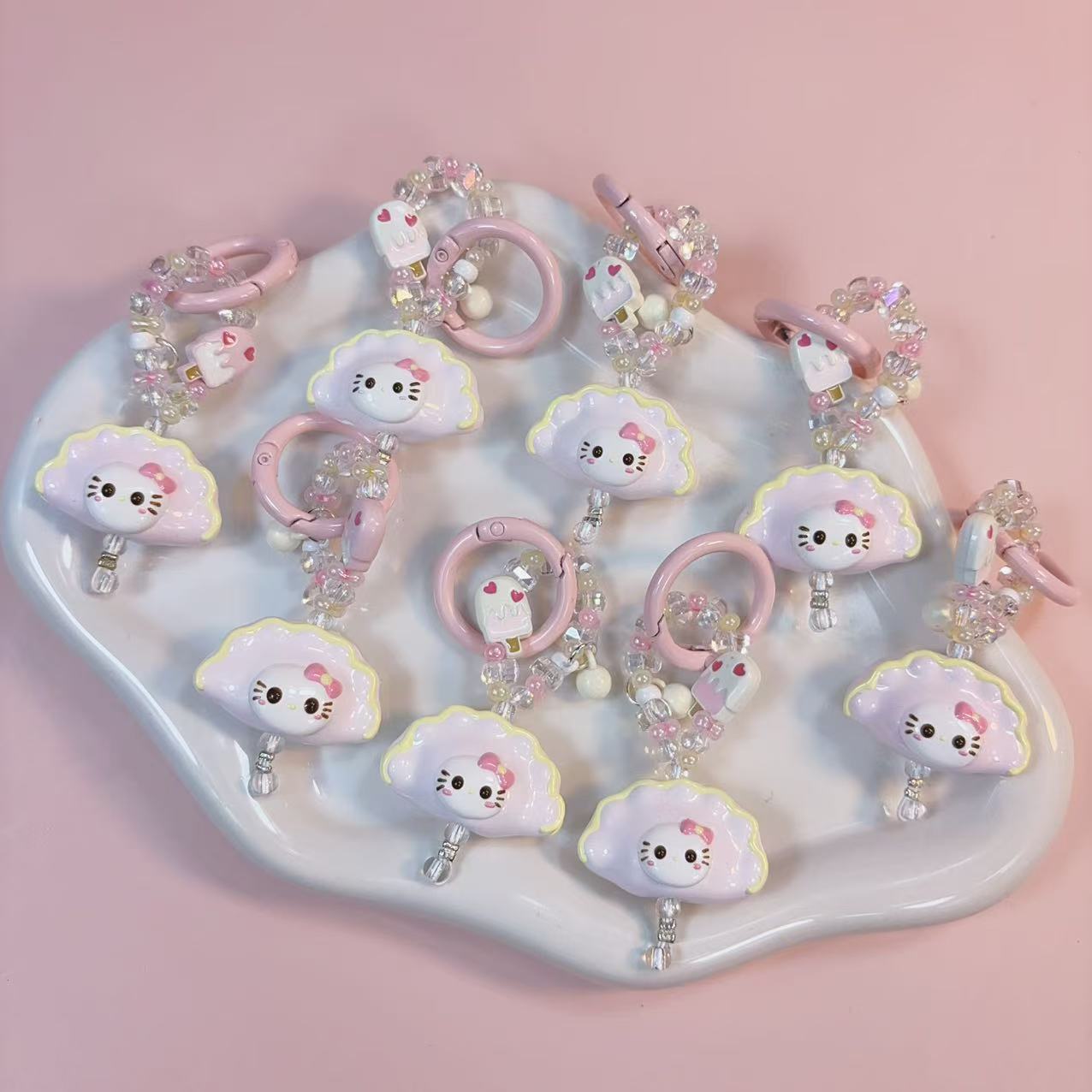 小饺子DIY手作手机钥匙包包链