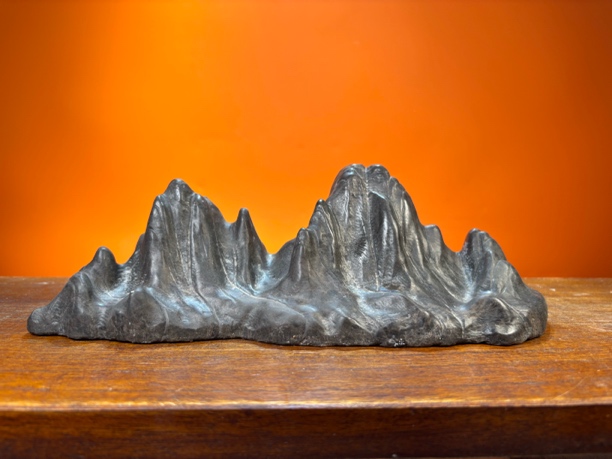 中式灵璧石山峰鱼缸造景造型家居风水观赏摆件长25高8.5宽8