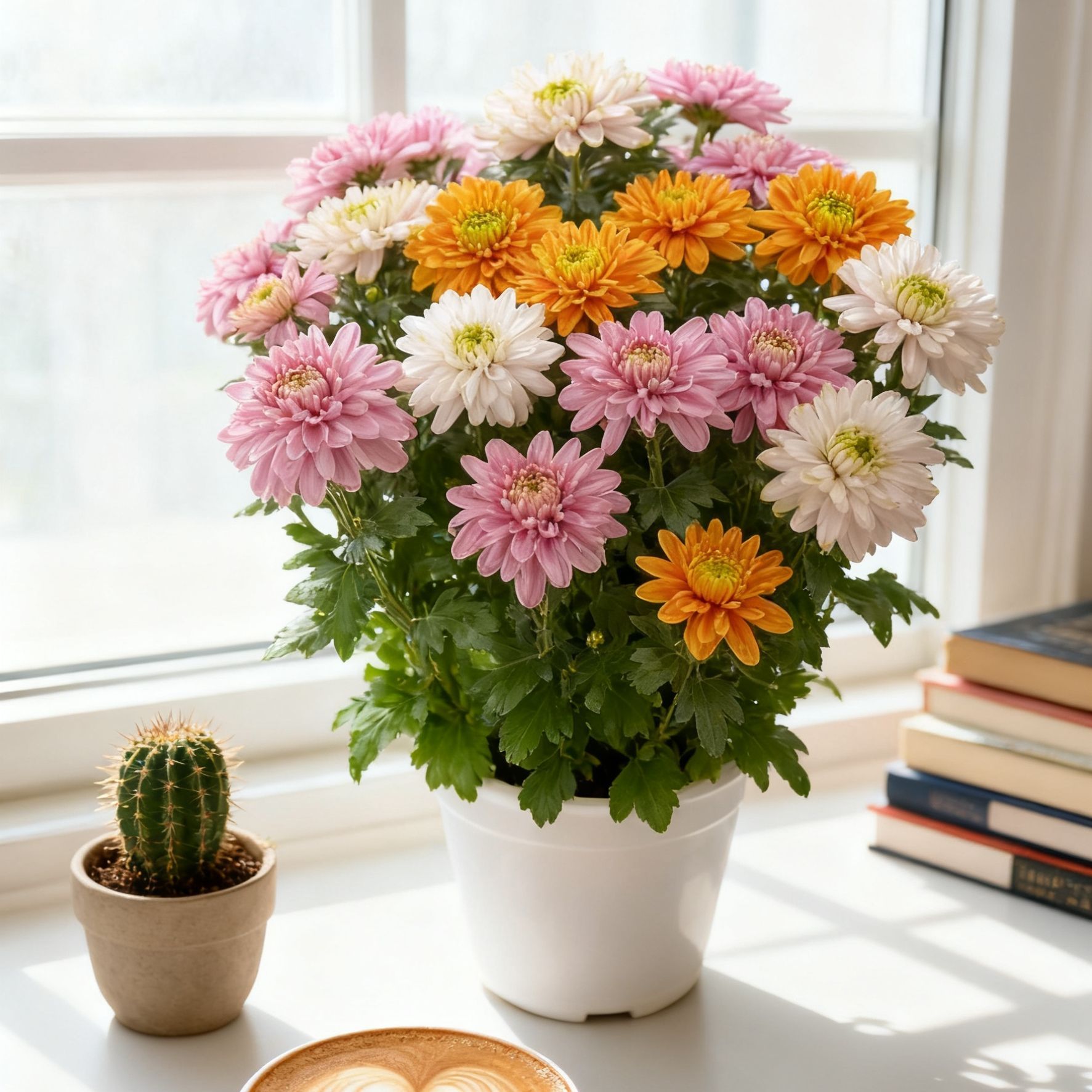 混色洋菊盆栽带花苞耐热耐晒宿根花卉夏季阳台开花四季开花带花苞