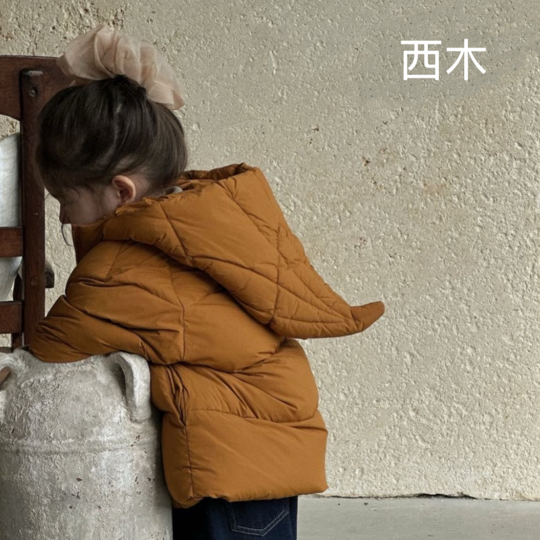 25秋冬新款  西木三防南瓜色羽尖尖中长外套(可穿0度以下
