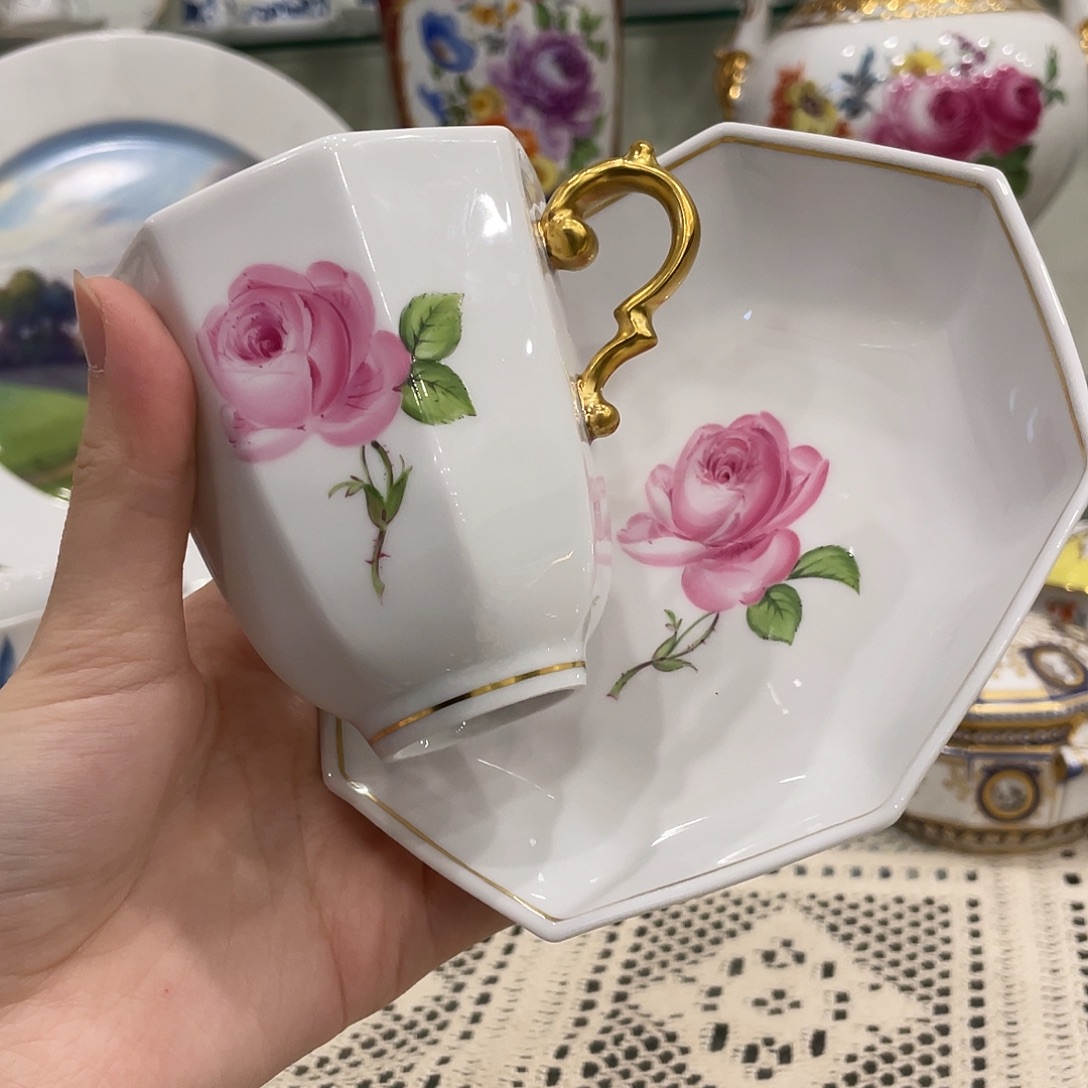 摆件中古一等八角杯