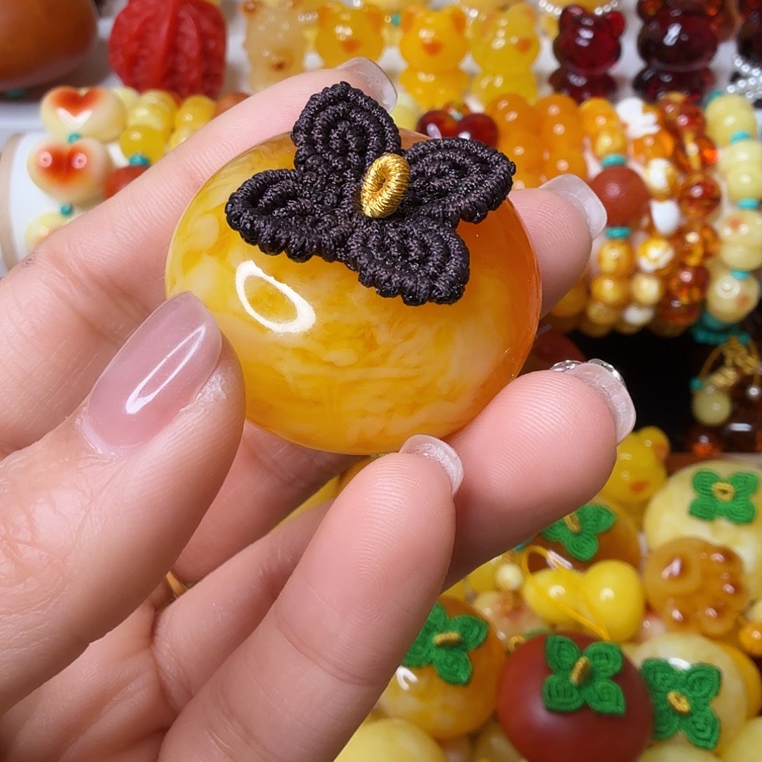 莲***非金属咖色换绿色叶中号柿子