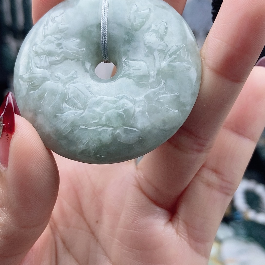 翡翠颈饰14K金镶嵌翡翠