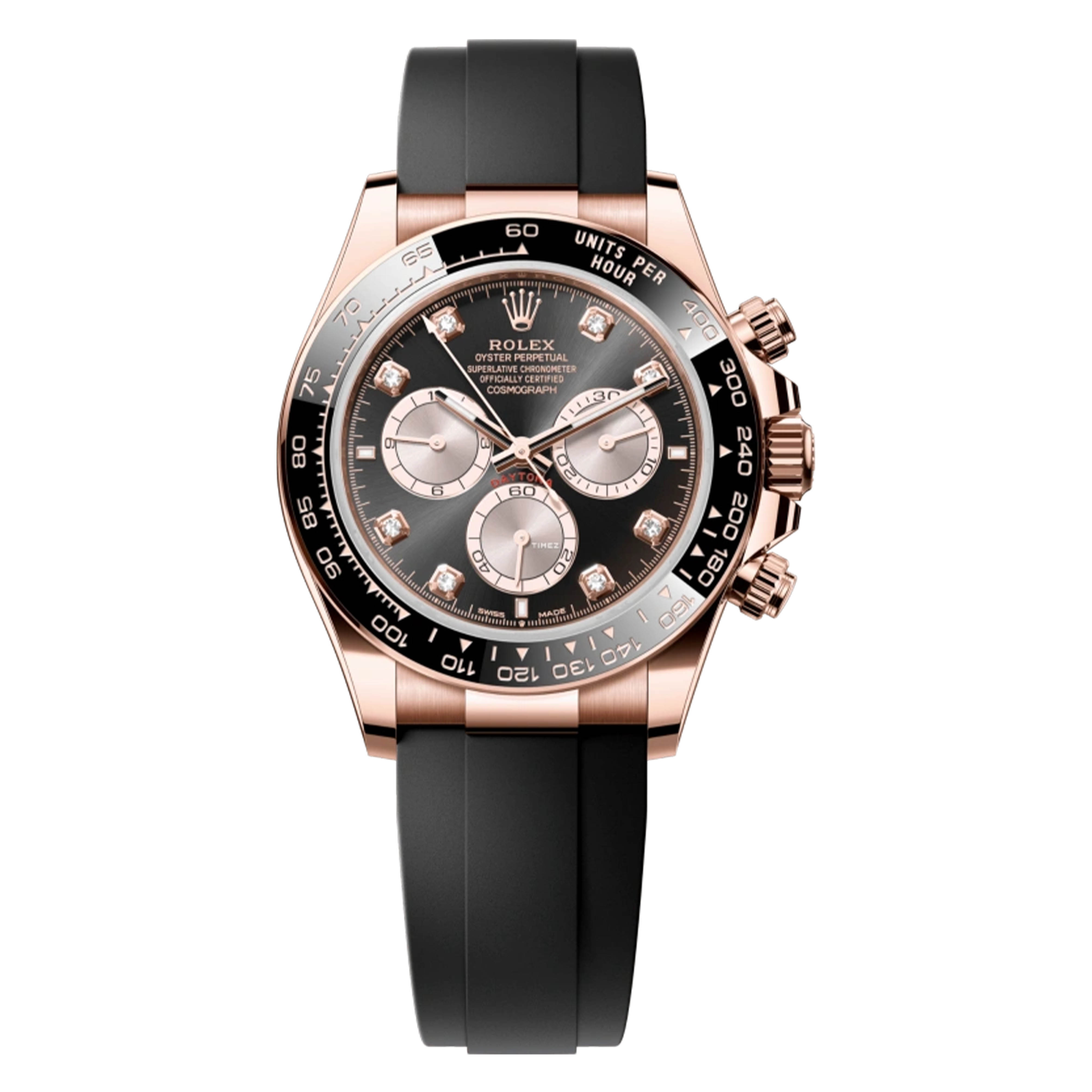 未使用 Rolex/劳力士 /126515胶带玫瑰金黑钻迪/40mm