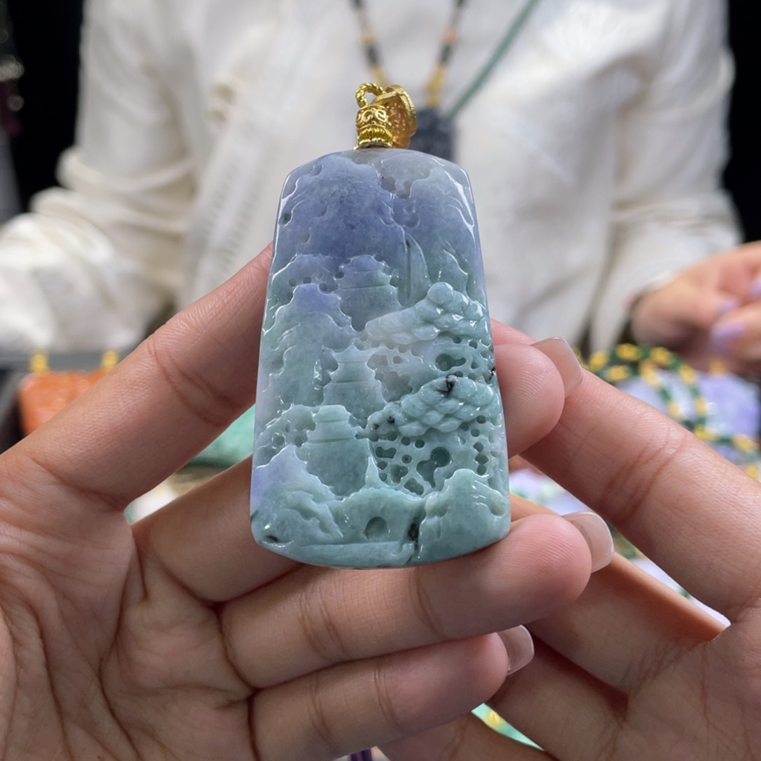 翡翠颈饰未镶嵌代编织