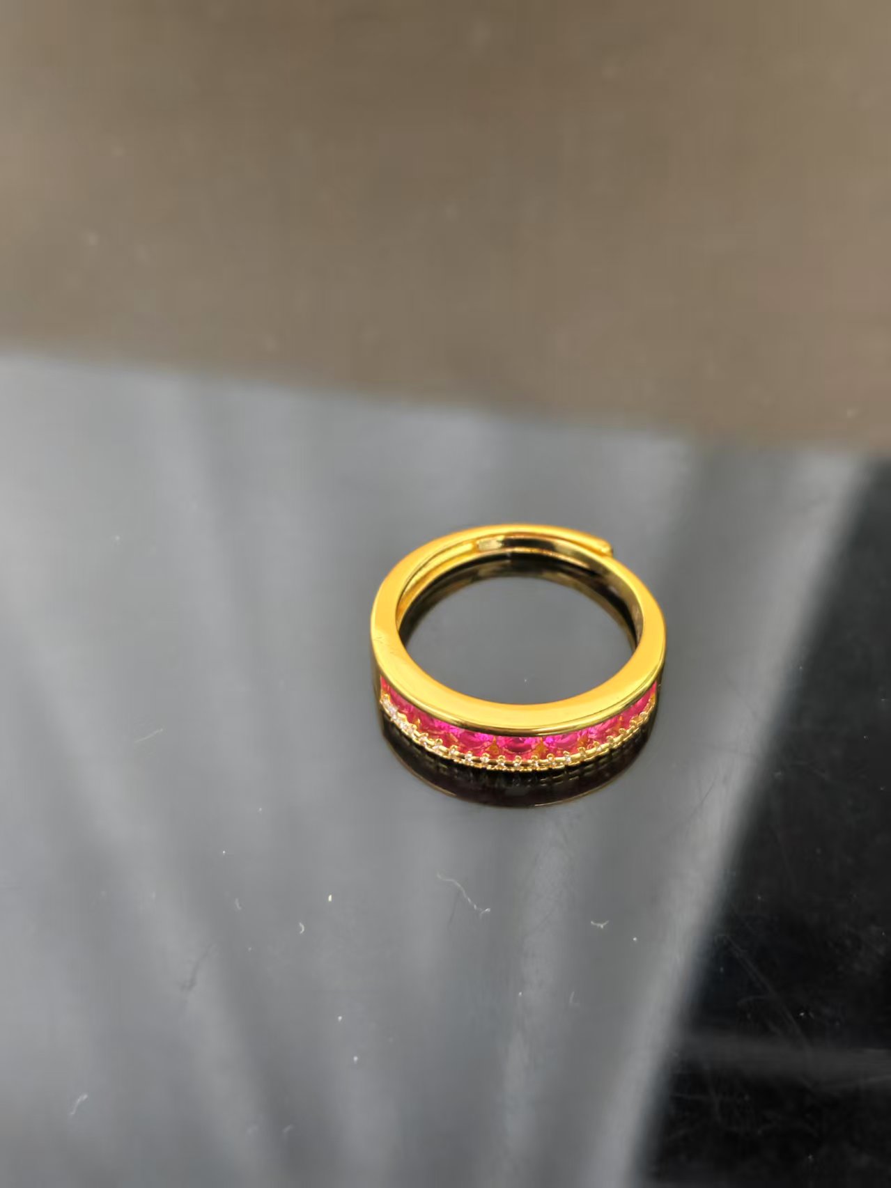 戒指 【米米甄选 绚丽多彩】红色戒指W-2298