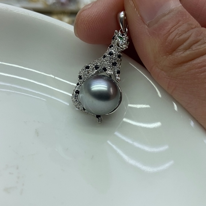 海水珍珠吊坠(不含链)银S925镶嵌