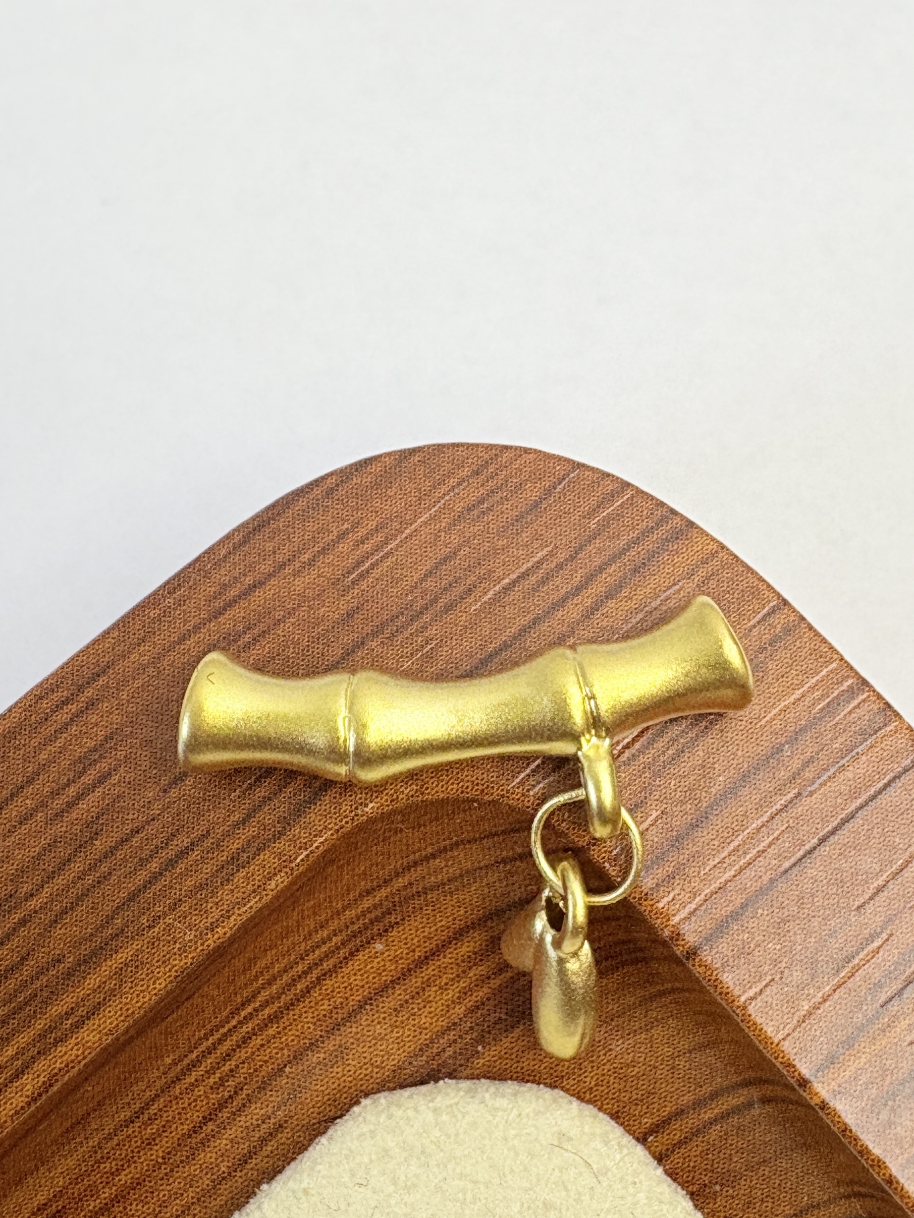 新金社黄金足金999带叶竹节弯管DP1159