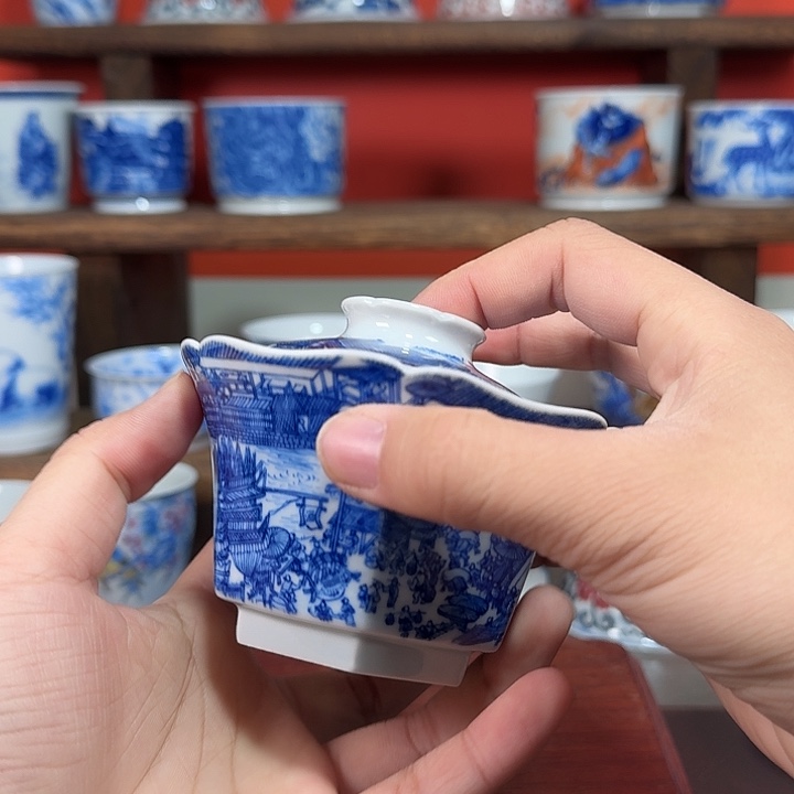 杯建****疗现代景德镇陶瓷盖碗