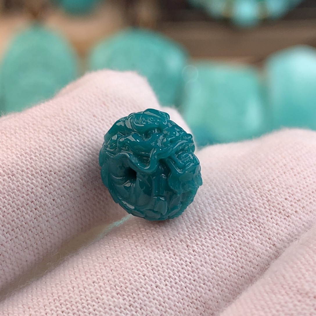 绿松石未镶嵌龙扣卡11.7