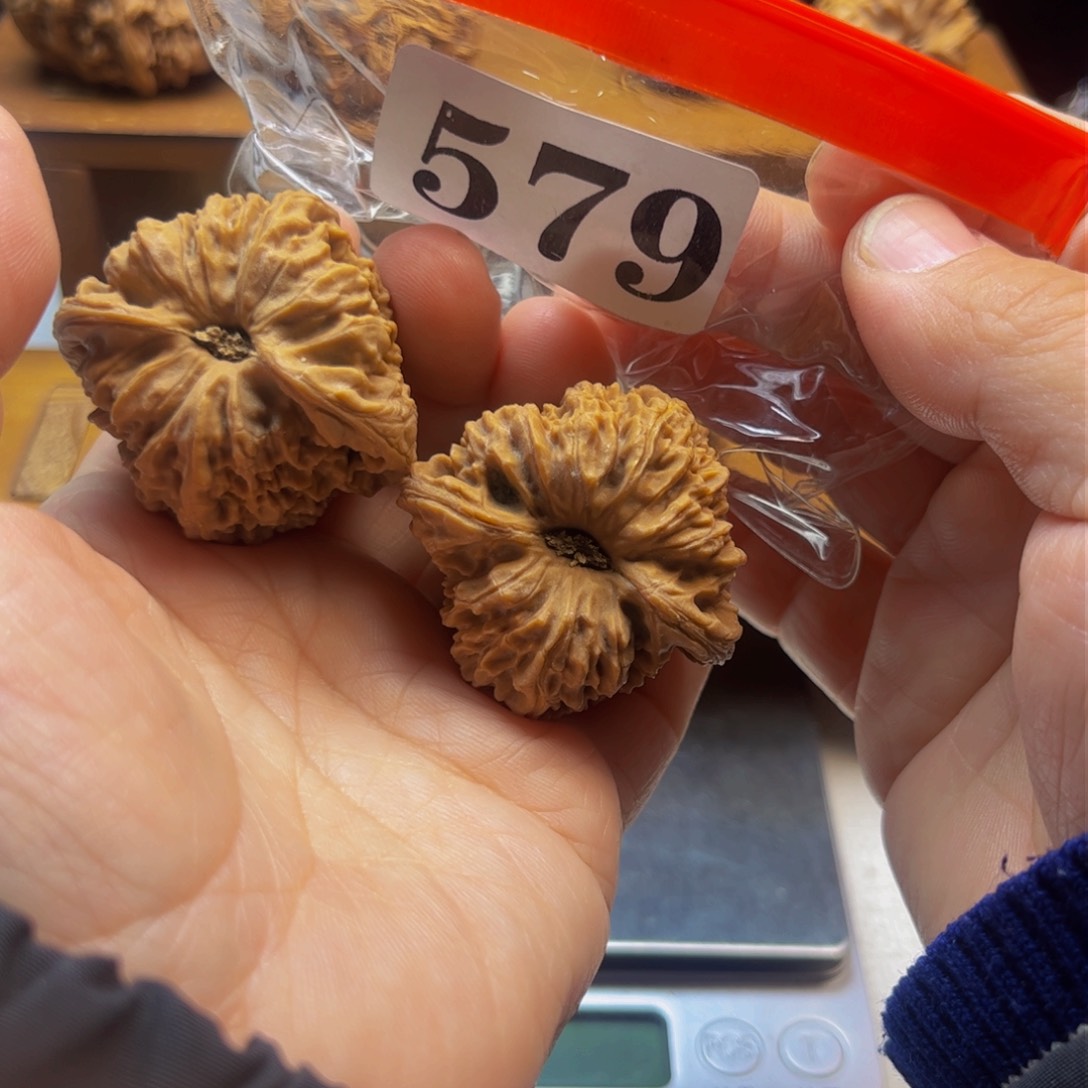 吊坠文玩核桃丑将凹底39