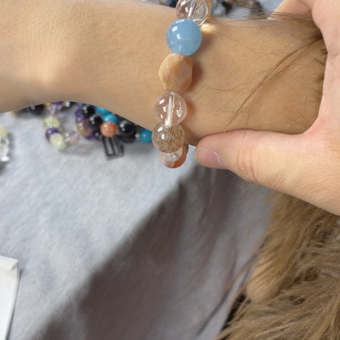 水晶手链银S925镶嵌