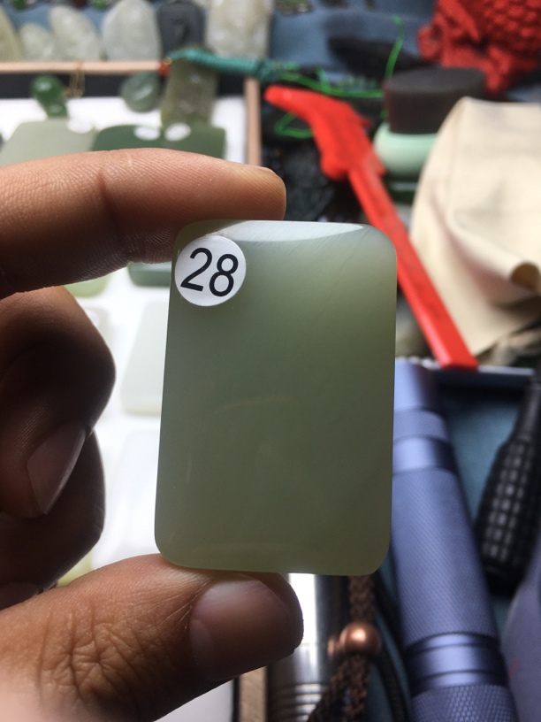 和田玉平安无事牌