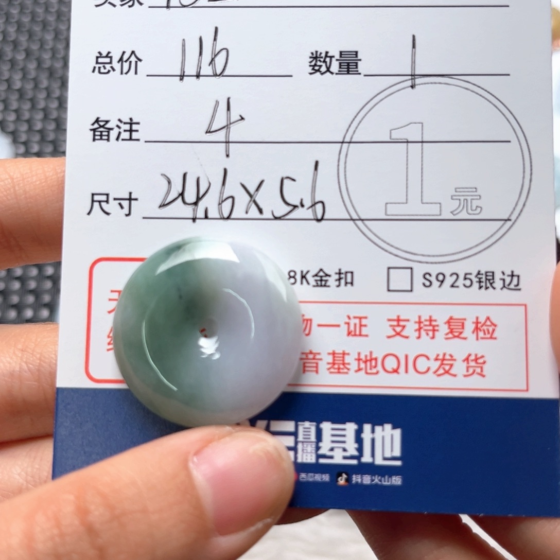 翡翠颈饰未镶嵌9*_吊坠