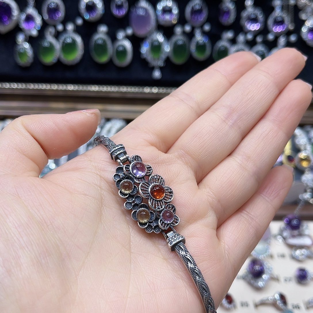 ****蛇纹石玉银S925镶嵌戒指