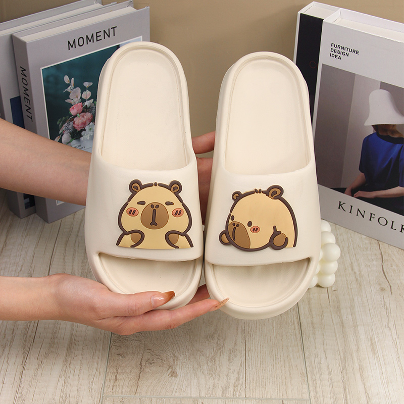 卡通拖鞋女踩屎感夏季厚底防滑软底外穿情侣凉拖鞋男女款潮