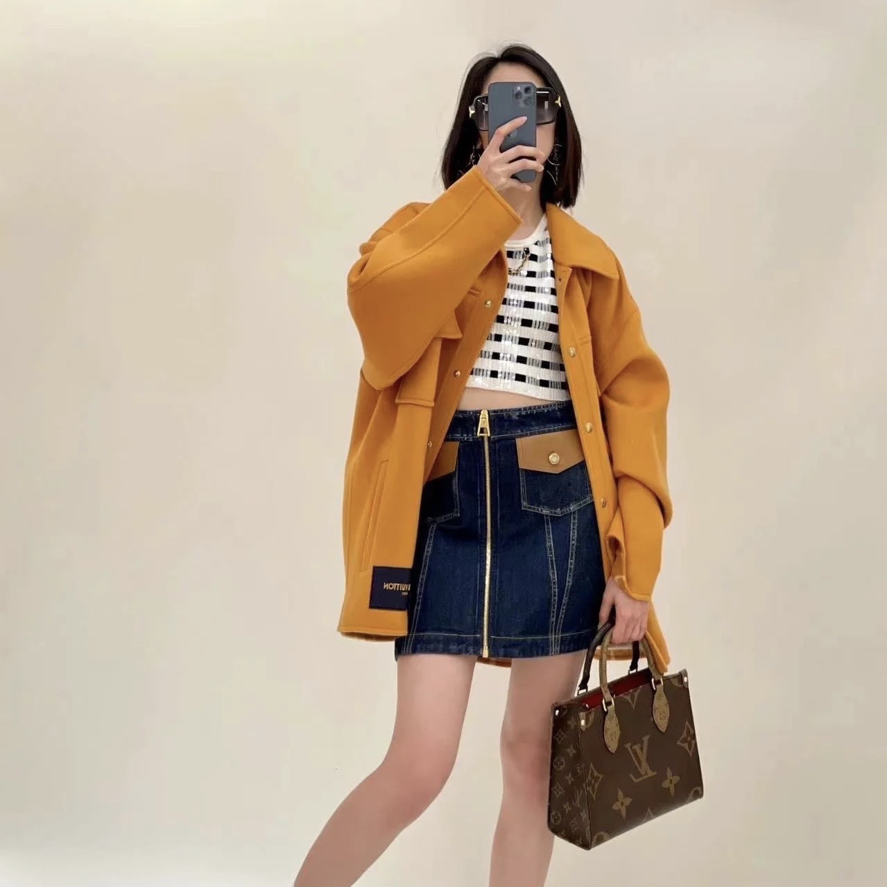 99新 LouisVuitton/路易威登 D500210/刺绣logo大衣外套/36码