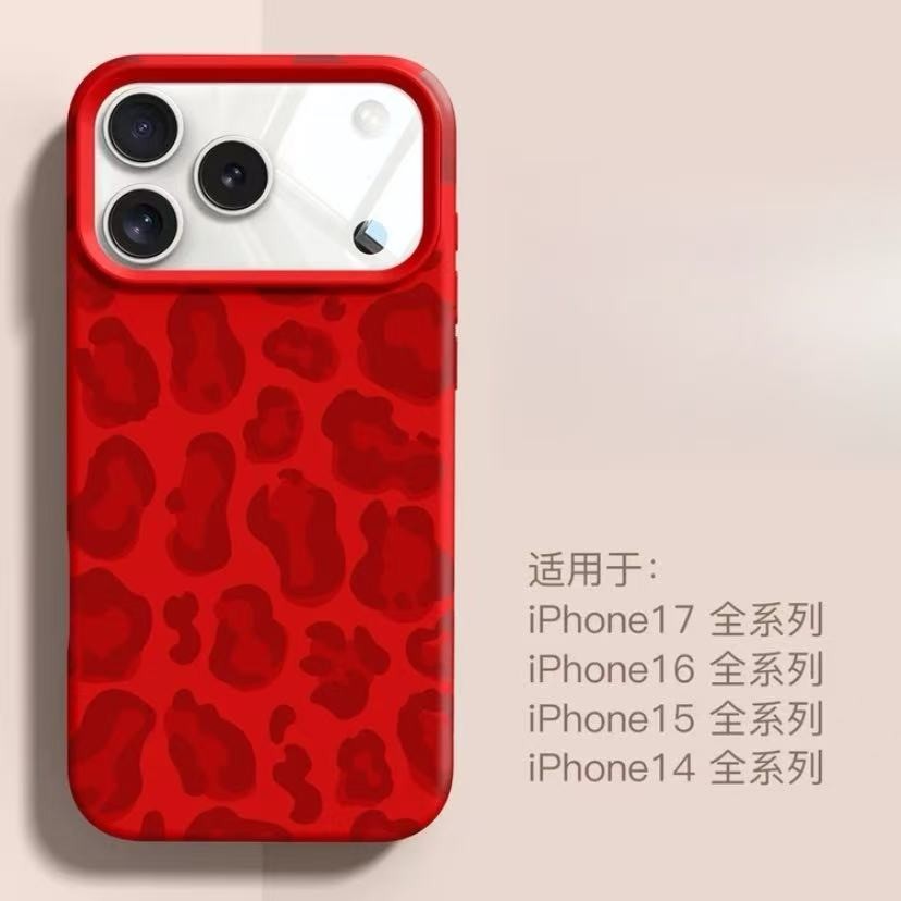 ZMGX满屏豹纹适用iPhone17/16pro糯米手机壳苹果15肤感14/13/12女
